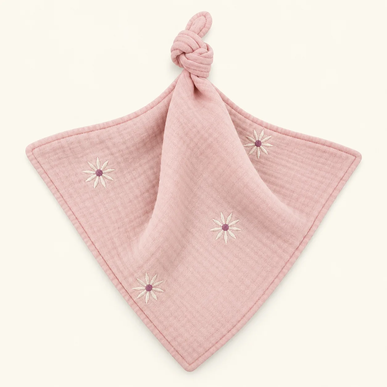Speendoekje Geborduurde zon Roze