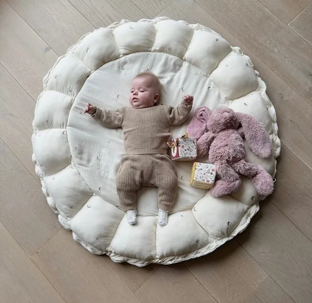Babynestje Rond/Speelkleed Mini Wafelstof
