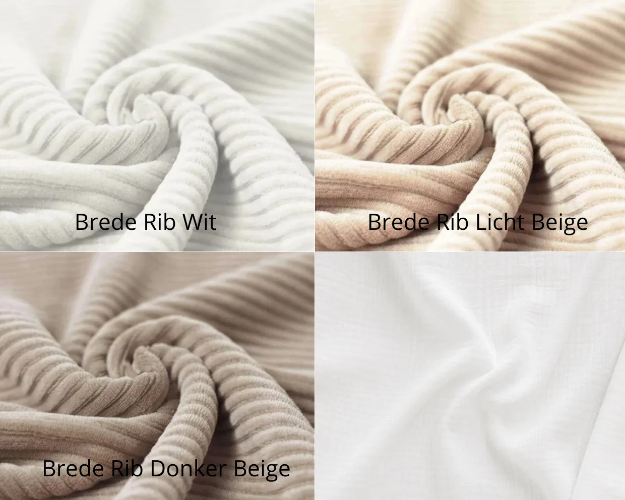 Babynestje Rond/Speelkleed Velours Brede Ribstof